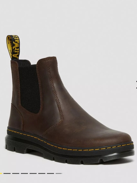 Dr. Martens Other - Dr. Martens Brown Leather Chelsea Boot with Yellow Stitching